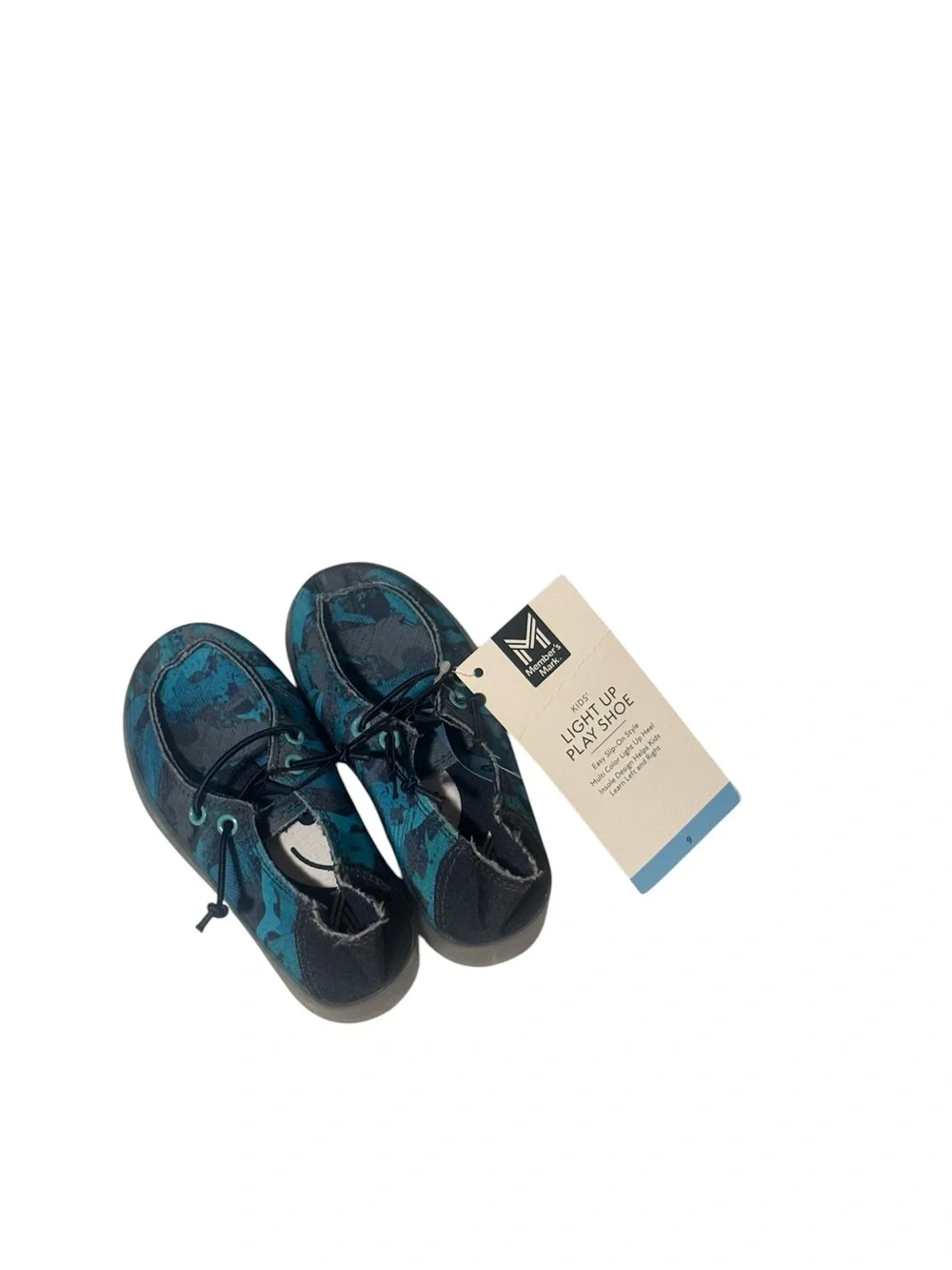 Teal Camo Light-Up Play Shoes - Kids